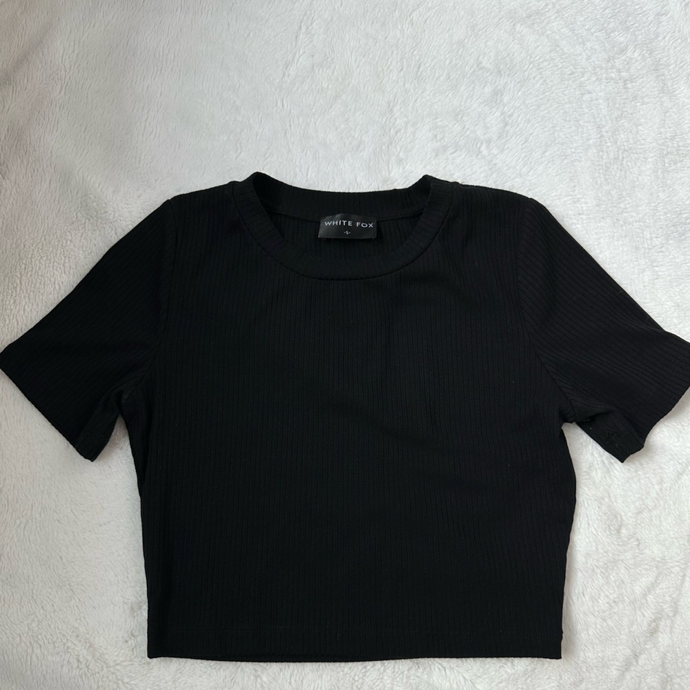 White Fox Boutique black crop top